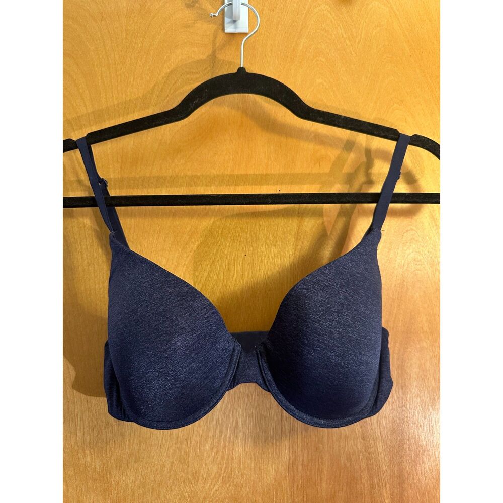 Victoria's Secret Uplift Semi Demi Blue Push-Up Bra Size 32D